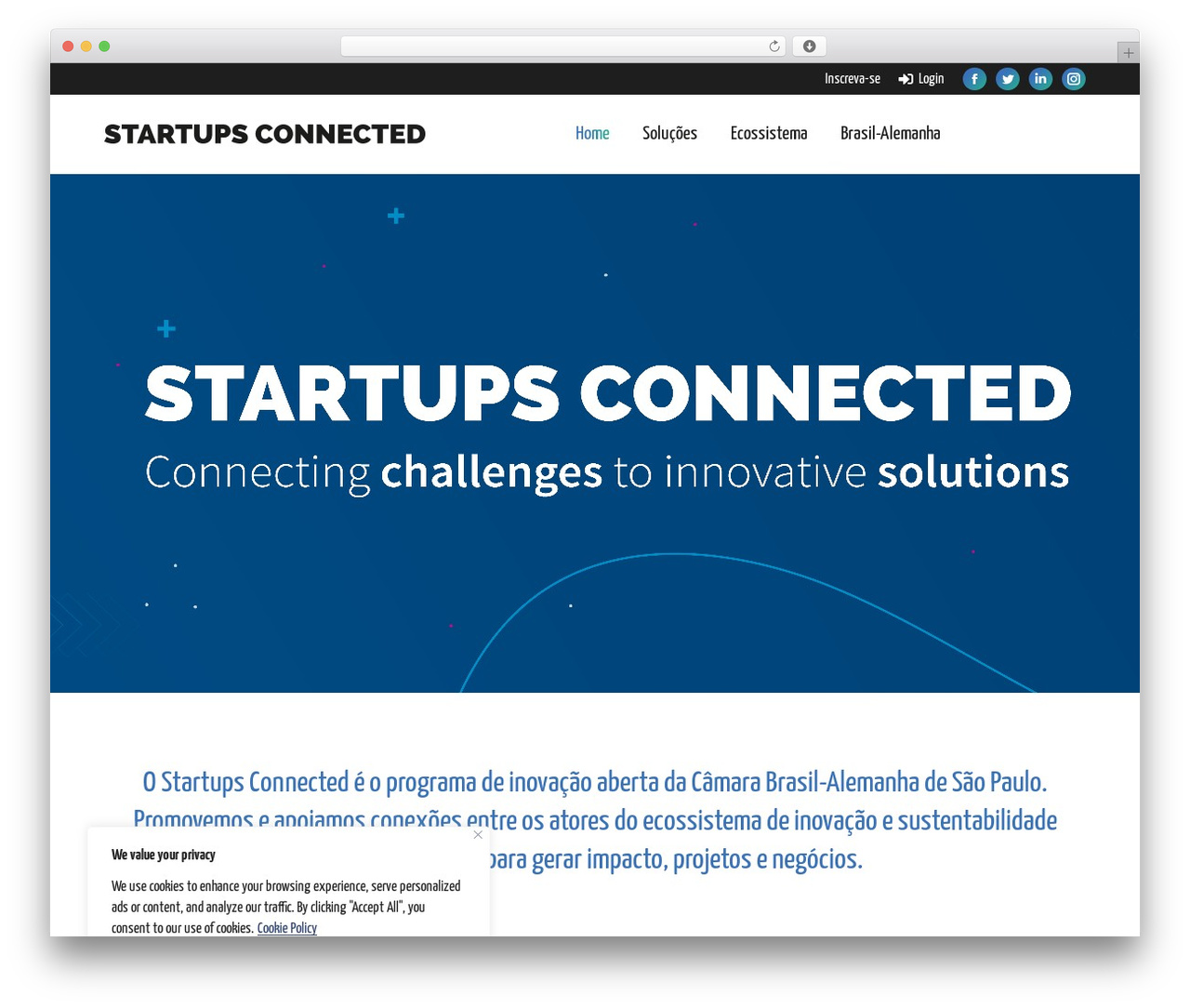 Startups Connected WordPress theme - startupsconnected.com.br