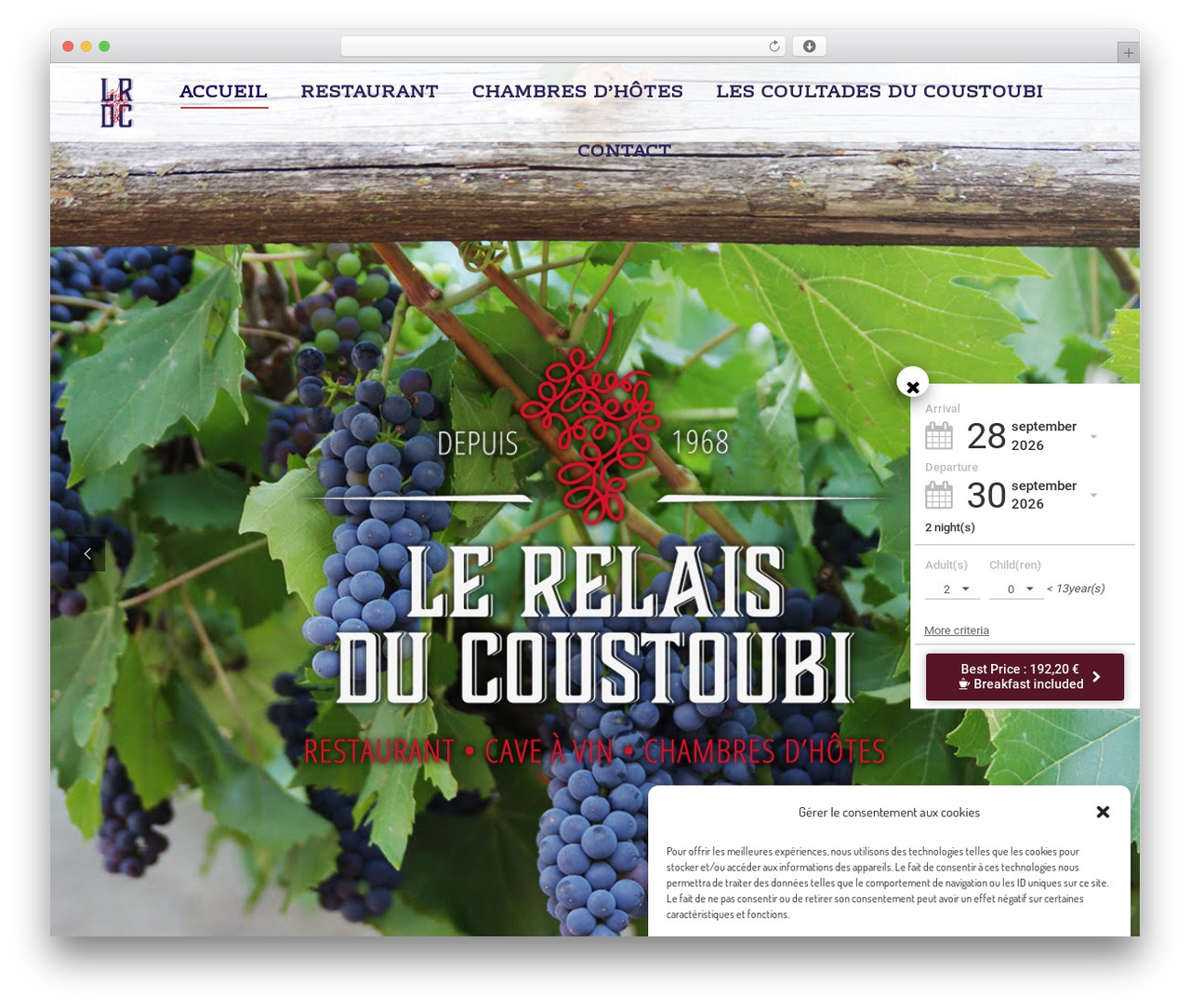 The7 WordPress theme - relaisducoustoubi.com