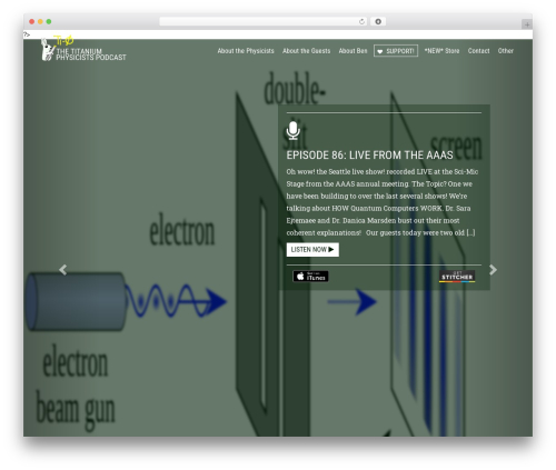 Titanium WordPress theme - titaniumphysicists.brachiolopemedia.com