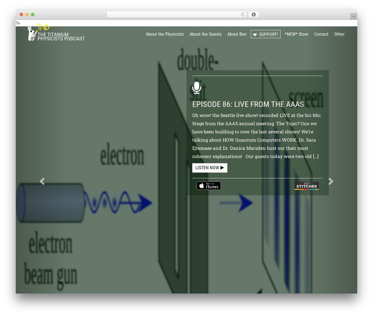 Titanium WordPress theme - titaniumphysicists.brachiolopemedia.com