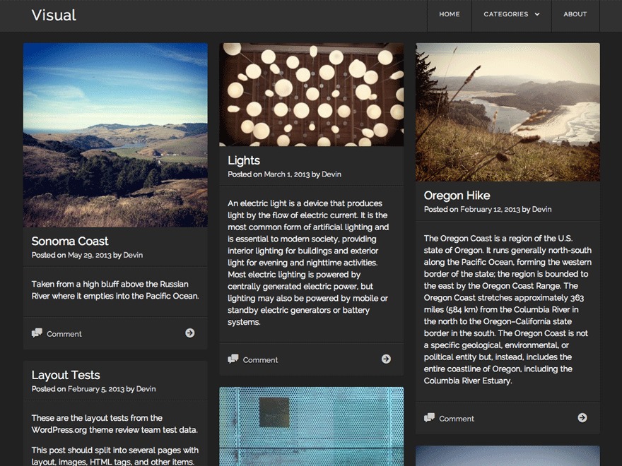 Visual_White wallpapers WordPress theme Visual_White wallpapers WordPress theme