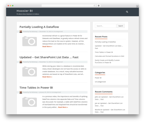 VT Blogging WordPress blog theme - hoosierbi.com