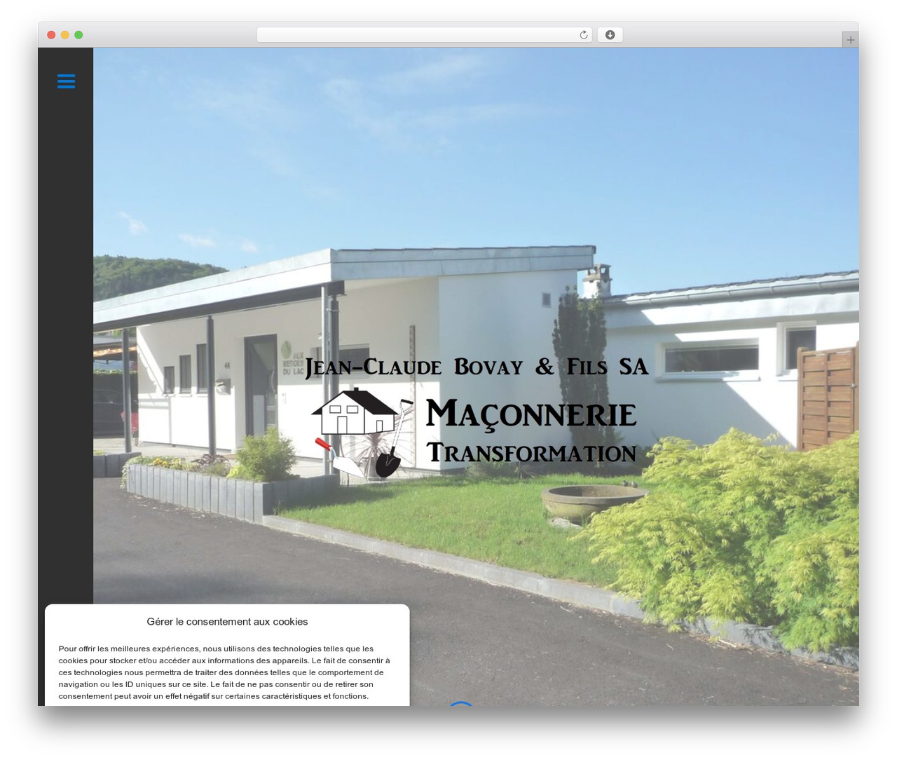 WordPress theme Divi - maconnerie-bovay.ch