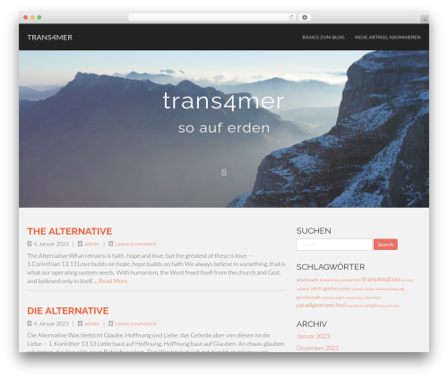 WordPress theme Flat Bootstrap - trans4mer.gyt.ch