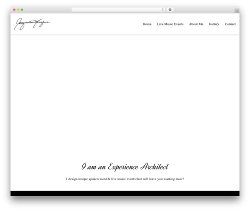WordPress theme Sonaar - jacquelinemonique.com