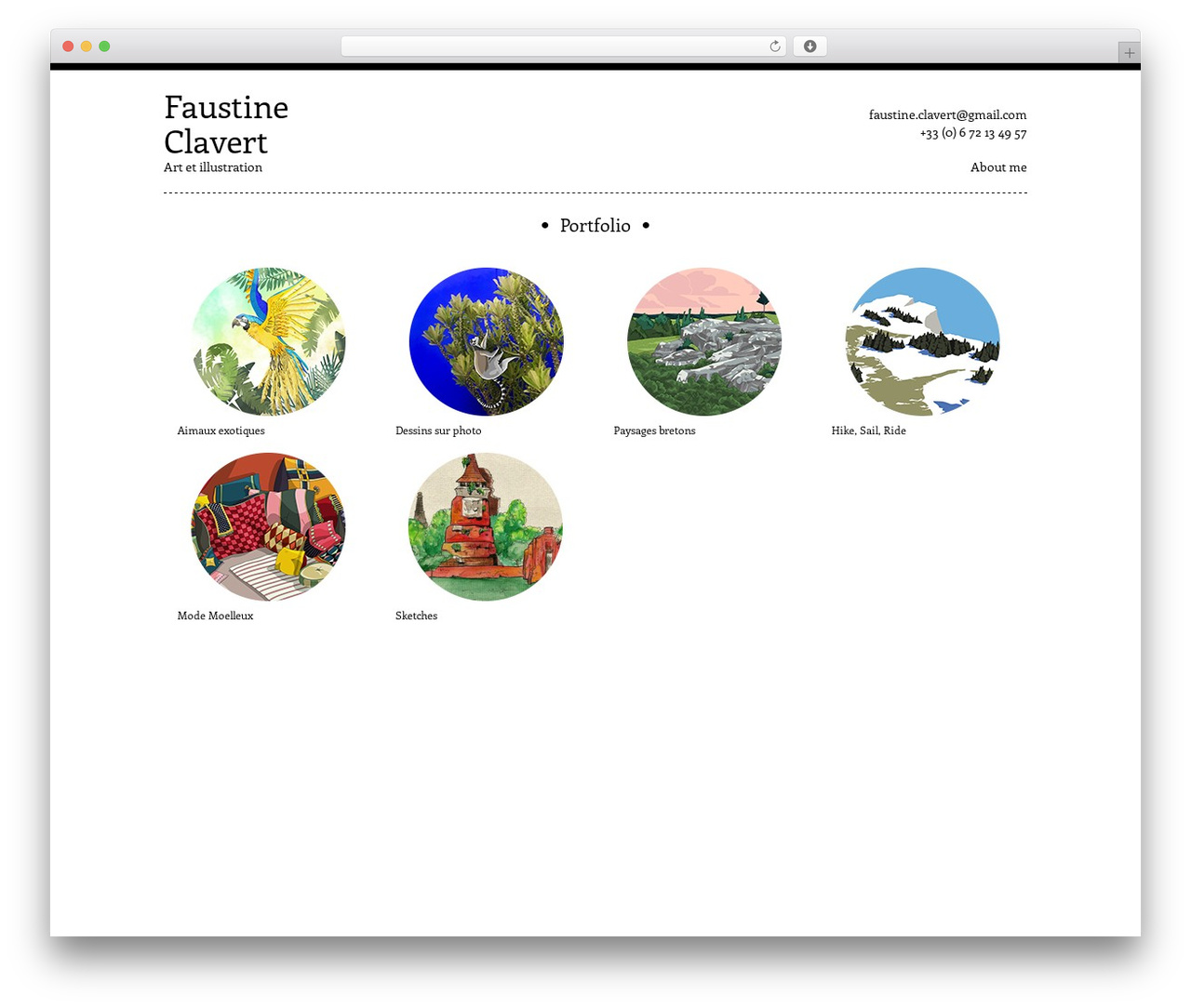 WordPress theme Vision - faustineclavert.com