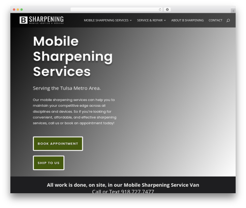Divi premium WordPress theme - bsharpening.com