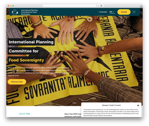 IPC WordPress theme design - foodsovereignty.org