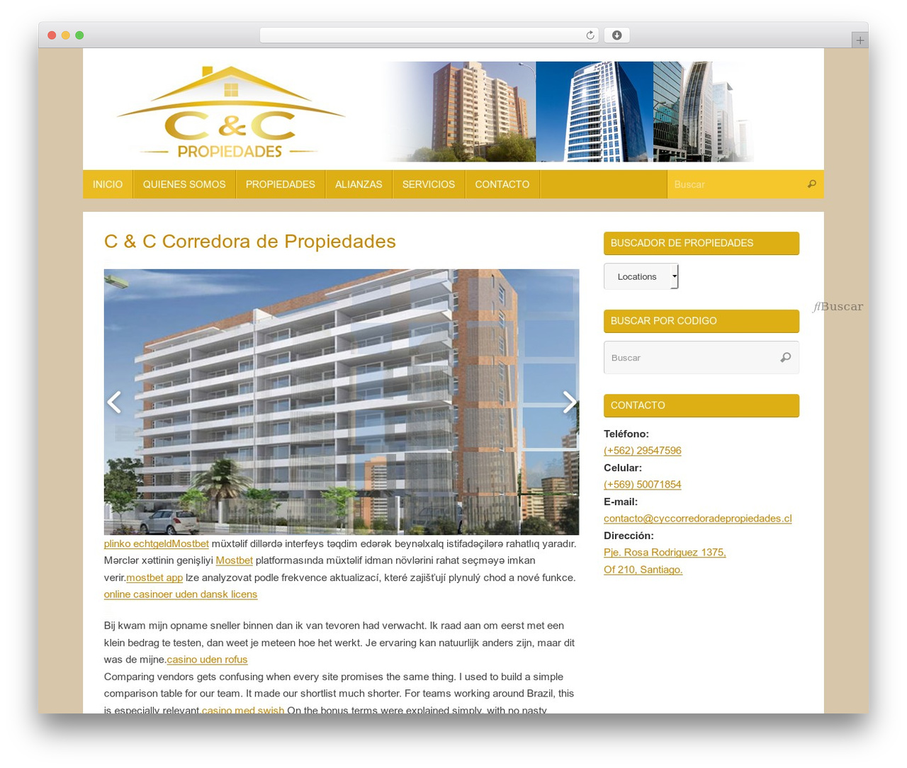 Tempera WordPress theme - cyccorredoradepropiedades.cl