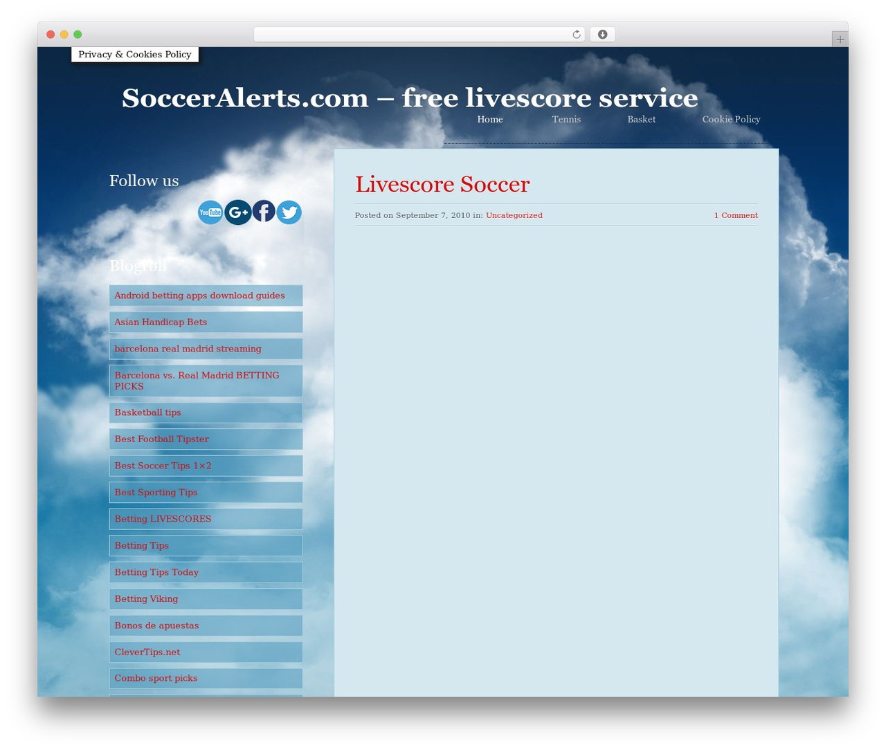 Aria WordPress theme - socceralerts.com Aria WordPress theme - socceralerts.com
