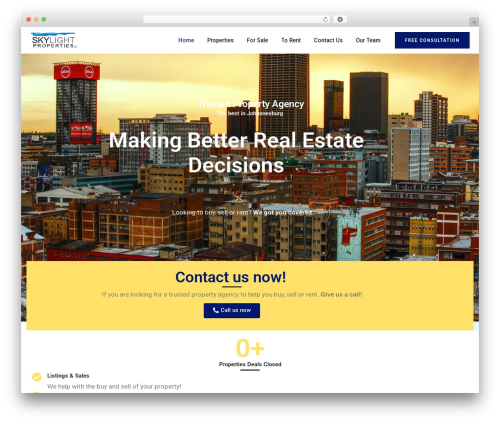 Propertyhive template assistant WordPress plugin - skylightproperties.co.za