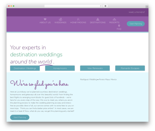 Avada WordPress theme - lovinaway.com