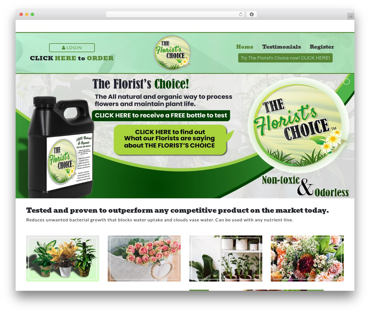 Base 2020 WordPress theme design - thefloristchoice.com