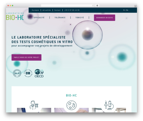 BIO-HC. WordPress theme - bio-hc.fr