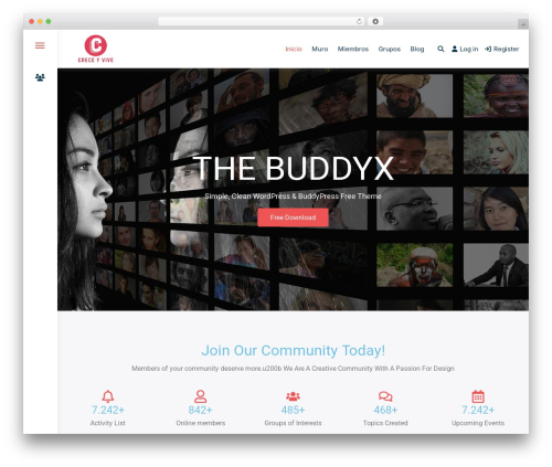 BuddyxPro theme WordPress - creceyvive.com