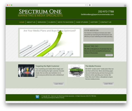 Custom Website WordPress theme - spectrumonemedia.com