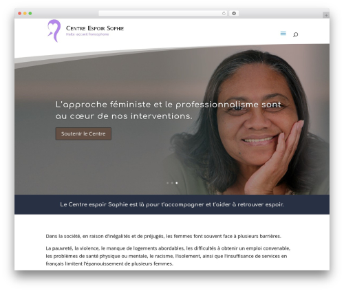 Divi WordPress theme - centreespoirsophie.org