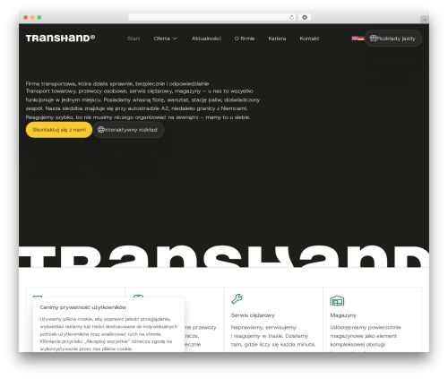 Smooth scrolling with lenis WordPress plugin - transhand.pl