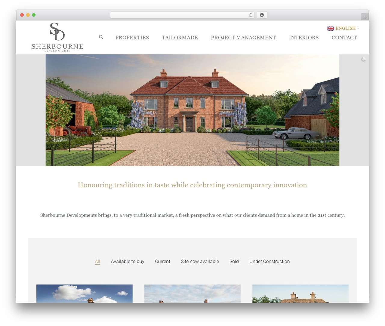 Interior Design WordPress theme - sherbourne-developments.com