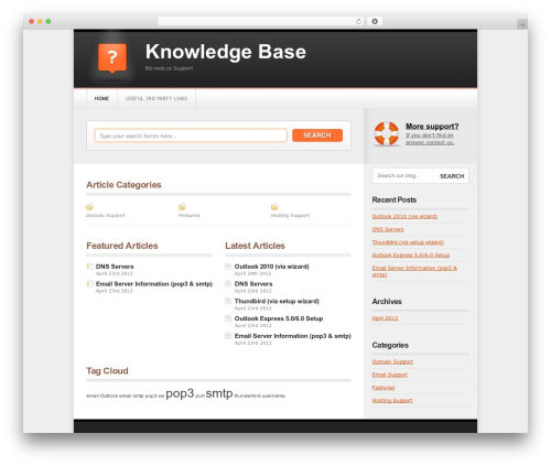 KnowPress WordPress theme design - support.biz-web.ca