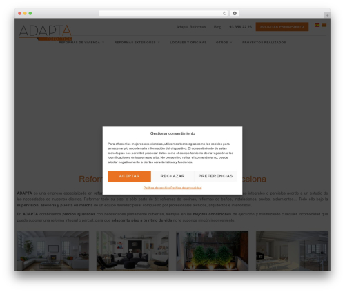 Pivot premium WordPress theme - www.adaptareformas.es