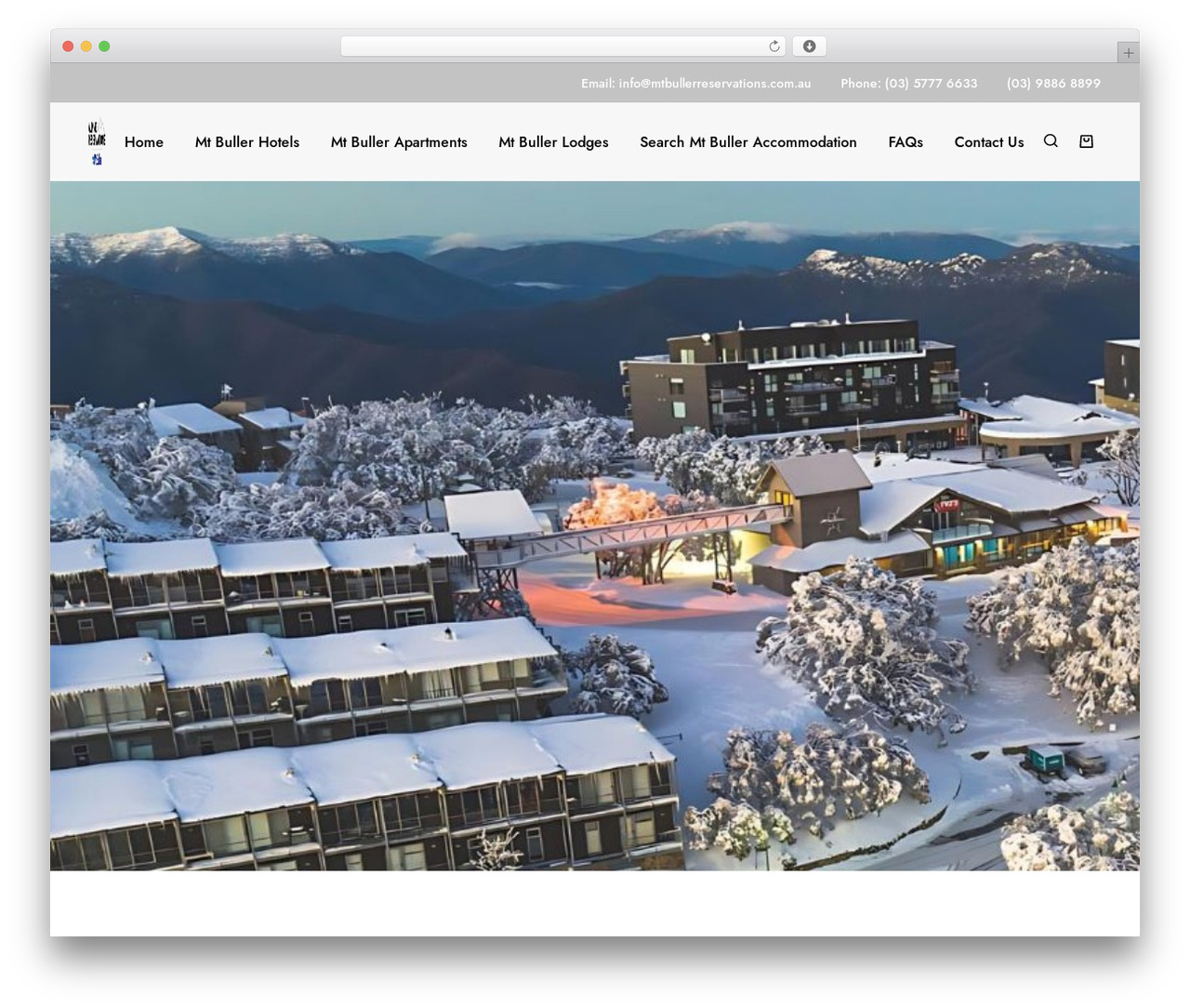 Razzi WordPress theme design - mtbullerreservations.com.au