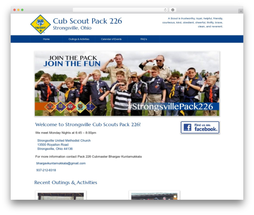 Scout Pack WP theme - strongsvillepack226.com