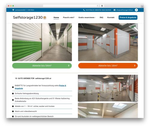 Selfstorage1230 WordPress theme - www.selfstorage1230.at