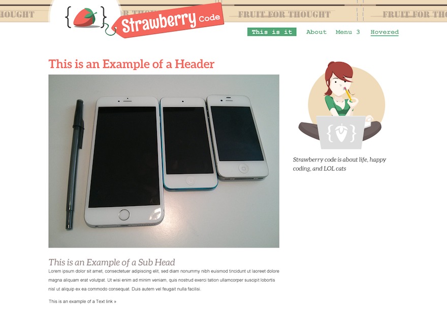 StrawberryCode WordPress theme