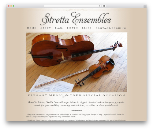 Stretta WordPress theme - strettaensembles.com