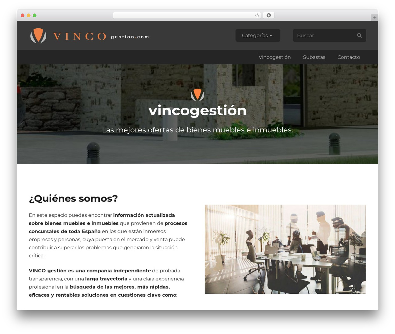 Theme WordPress Sisweb - vincogestion.com