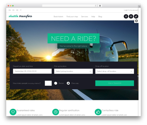 Transfers plugin WordPress plugin - themes.themeenergy.com/transfers/shuttle