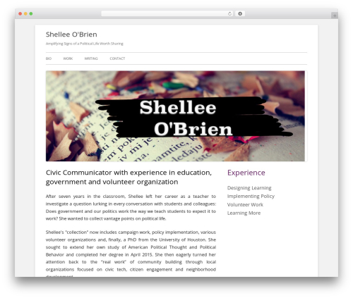 Tiny Framework theme WordPress free - shelleeobrien.com