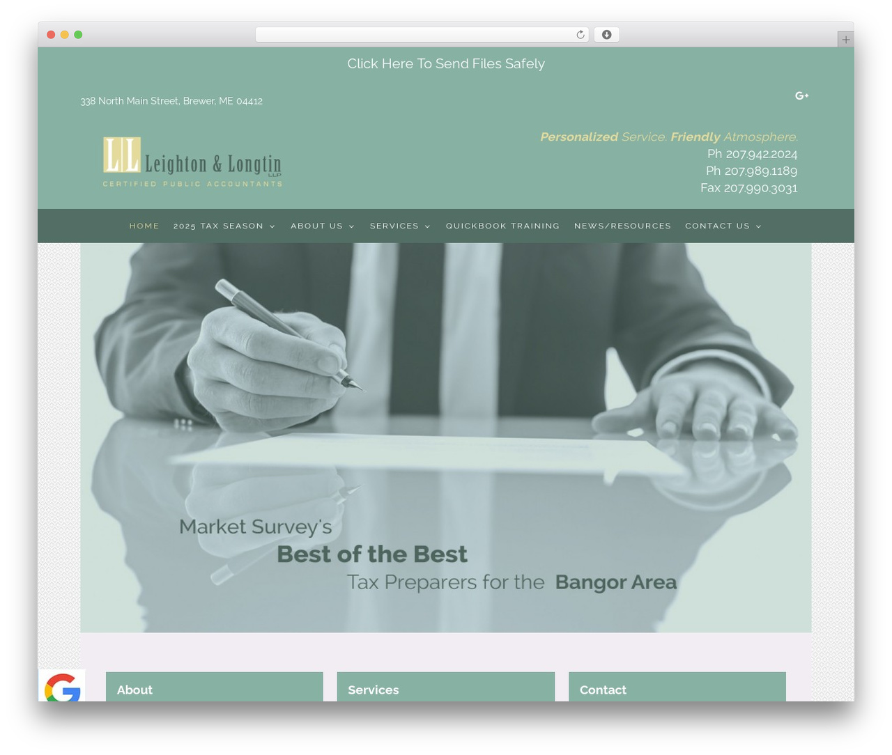 WordPress theme Beacon Theme - leightonandlongtin.com