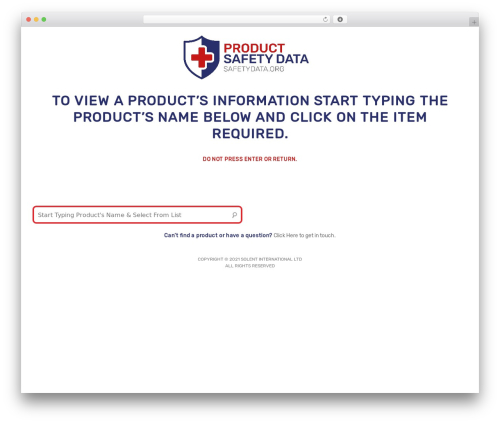 Ajax autosuggest WordPress plugin - safetydata.org