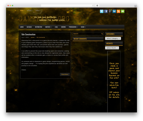 WordPress theme GamesPad - gamepants.org