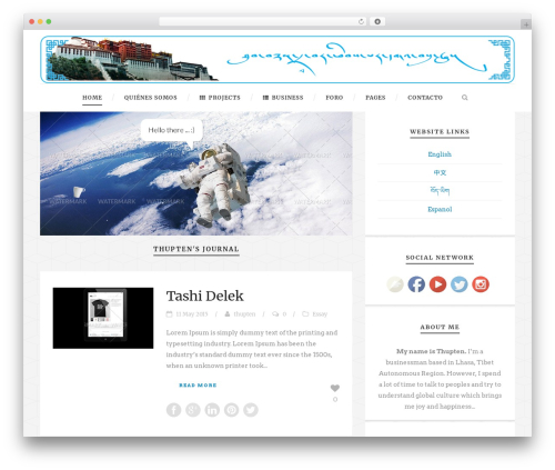 WordPress theme Thupten - spanish.thupten.net