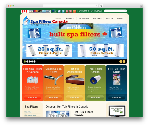 WordPress website theme WordPress Theme 1275 - spafilters.ca