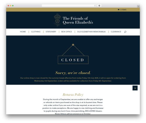 WP theme Divi - fqeshop.co.uk