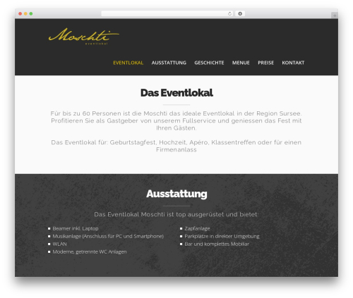 Xone business WordPress theme - moschti-eventlokal.ch