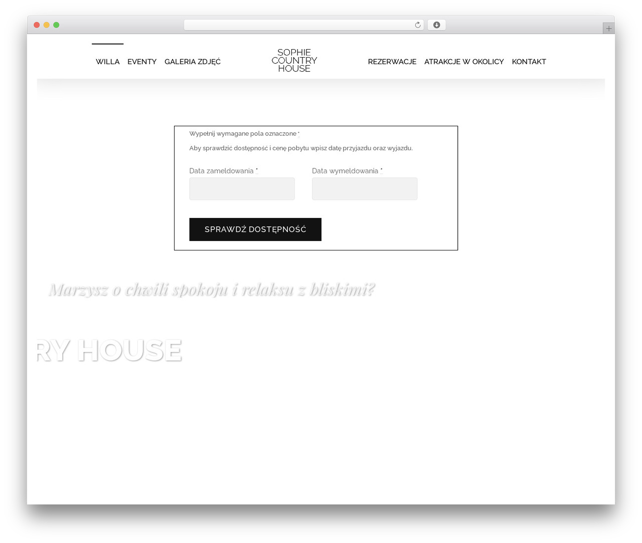 DFD Native theme WordPress - sophiecountryhouse.pl