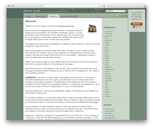 Best WordPress theme Devart - stormgods.com