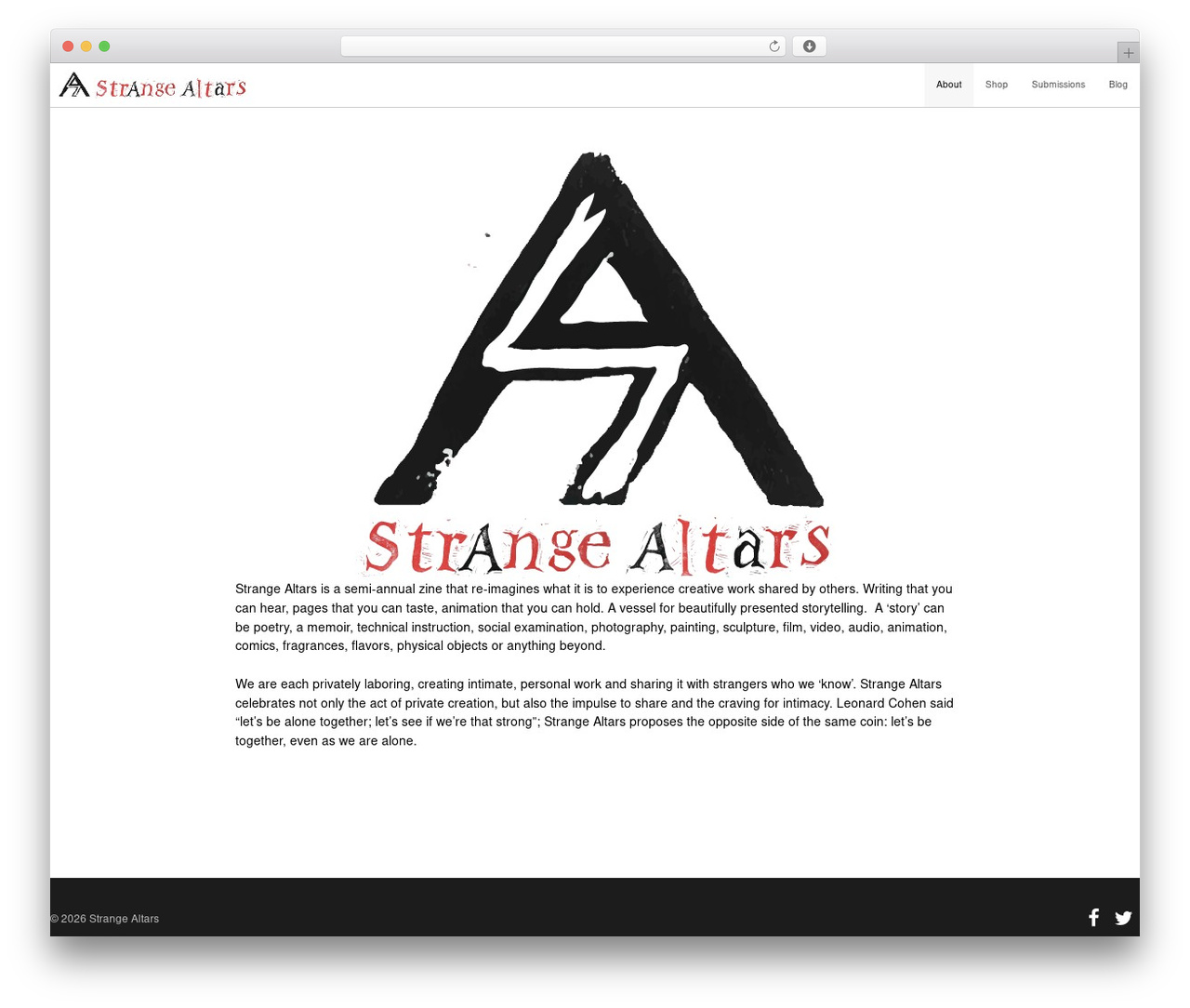 DMS theme WordPress - strangealtars.com