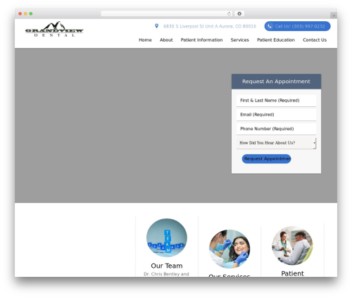 DoctorGenius Framework WordPress theme - grandviewdentalcolorado.com