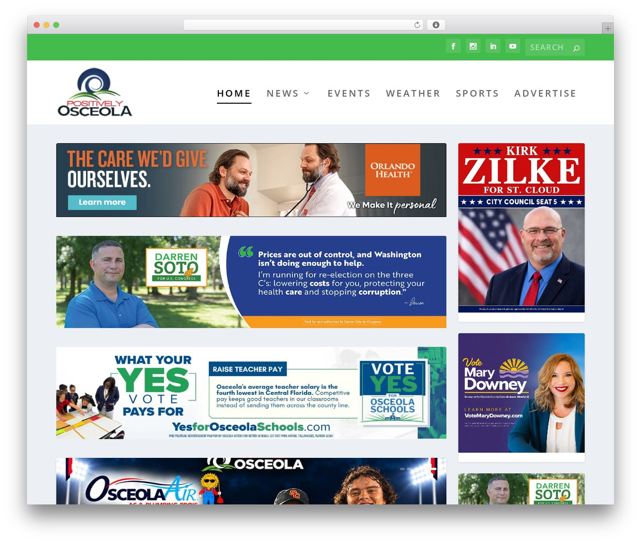 Extra theme WordPress - positivelyosceola.com