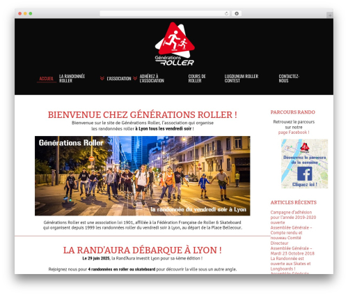 Fairweb Framework Theme WordPress page theme - generationsroller.fr