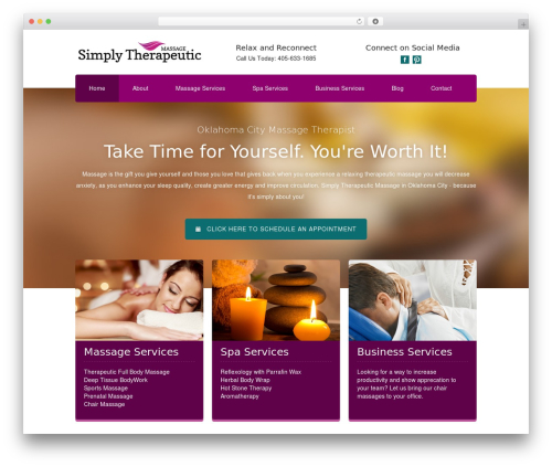 Framework 3 top WordPress theme - simplytherapeuticmassage.com