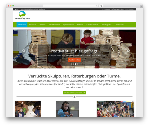 Openstrap WordPress theme - spielholzstaebe.de