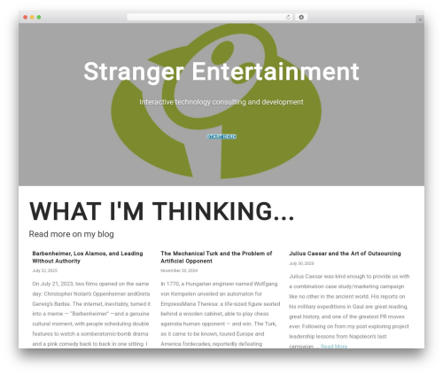 WordPress theme Create - strangerentertainment.com