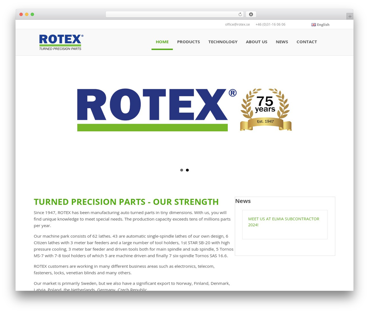 Webbson Child Theme WordPress theme - www.rotex.se